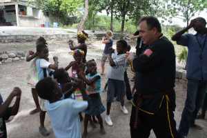 JR TEACHING MARTIAL ARTS IN HAITI