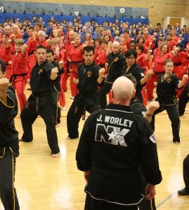 John Worley teaching karate