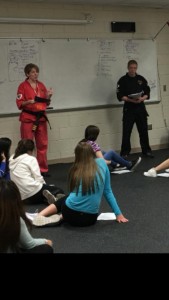 High School Students Learning about Self-Defense