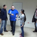 Mr Hutson teaching self-defense in Greece